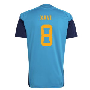 2026-2027 Spain Training Jersey (Bold Aqua) (Xavi 8)