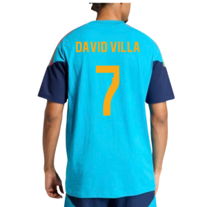 2026-2027 Spain Training Tee (Bold Aqua) (David Villa 7)