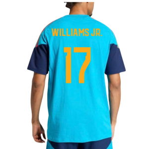 2026-2027 Spain Training Tee (Bold Aqua) (Williams Jr. 17)