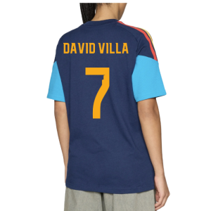 2026-2027 Spain Training Tee (Night Indigo) (David Villa 7)