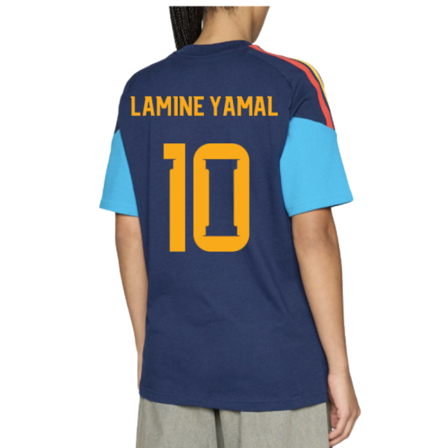 2026-2027 Spain Training Tee (Night Indigo) (Lamine Yamal 10)