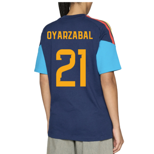 2026-2027 Spain Training Tee (Night Indigo) (Oyarzabal 21)