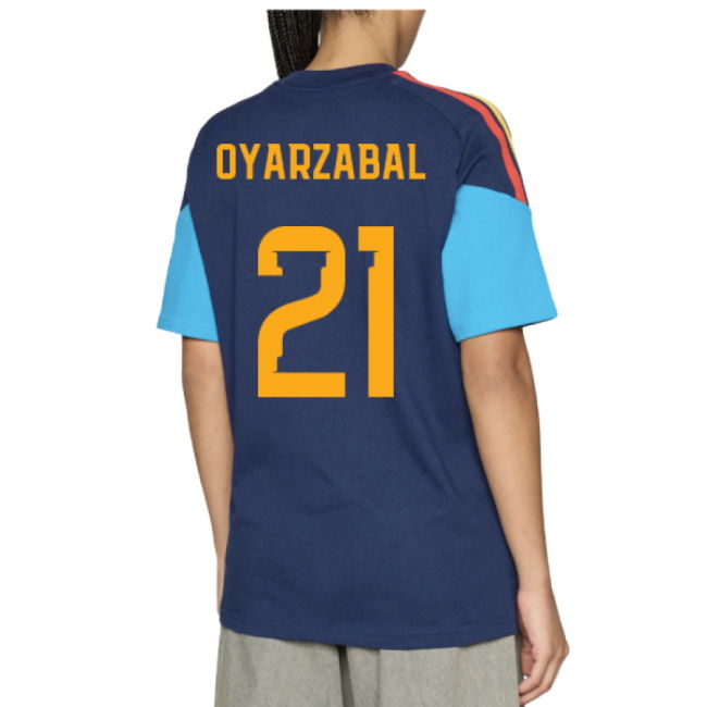 2026-2027 Spain Training Tee (Night Indigo) (Oyarzabal 21)
