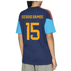 2026-2027 Spain Training Tee (Night Indigo) (Sergio Ramos 15)