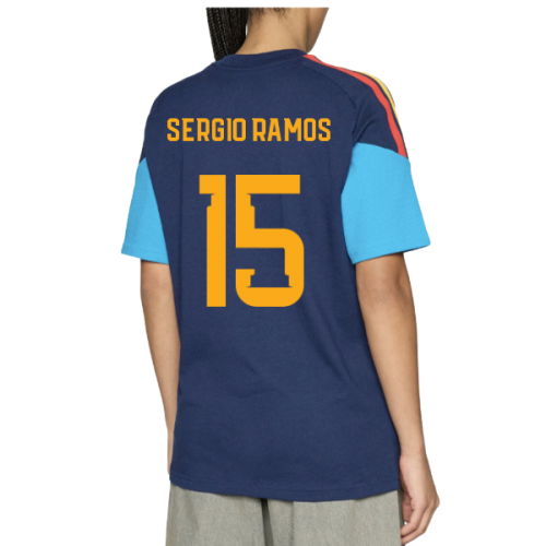 2026-2027 Spain Training Tee (Night Indigo) (Sergio Ramos 15)