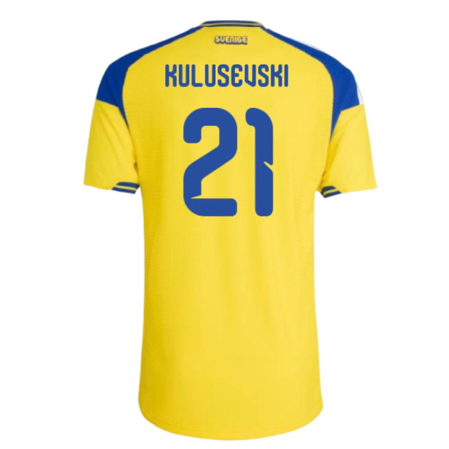 2026-2027 Sweden Authentic Home Shirt (Kulusevski 21)