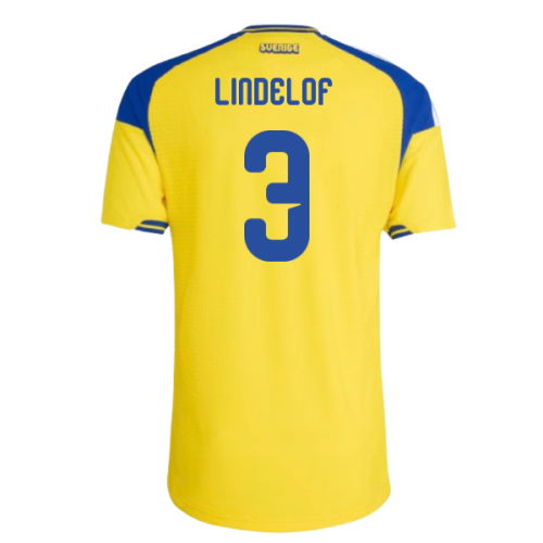 2026-2027 Sweden Authentic Home Shirt (Lindelof 3)
