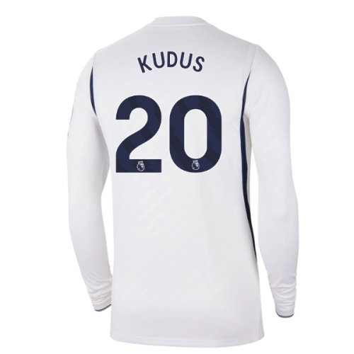 2026-2027 Tottenham Long Sleeve Home Shirt (Kudus 20)