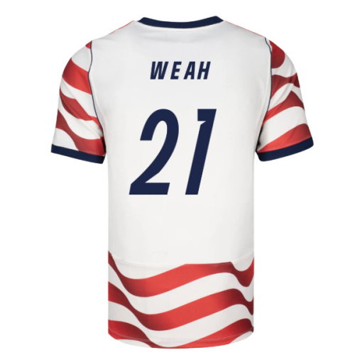 2026-2027 USA USMNT Match Home Authentic Jersey (Weah 21)
