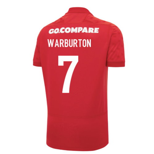 2026-2027 Wales WRU Home Rugby Poly Replica Shirt (Kids) (Warburton 7)