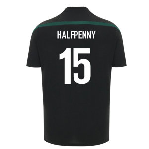 2026-2027 Wales WRU Rugby Player Training Shirt (Black) - Kids (Halfpenny 15)
