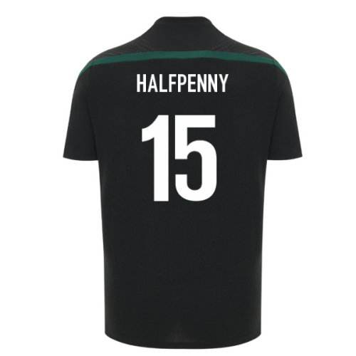 2026-2027 Wales WRU Rugby Player Training Shirt (Black) - Kids (Halfpenny 15)