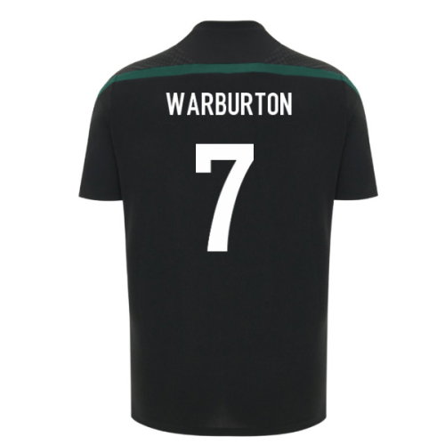 2026-2027 Wales WRU Rugby Player Training Shirt (Black) - Kids (Warburton 7)