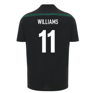 2026-2027 Wales WRU Rugby Player Training Shirt (Black) - Kids (Williams 11)