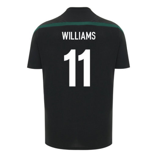 2026-2027 Wales WRU Rugby Player Training Shirt (Black) - Kids (Williams 11)