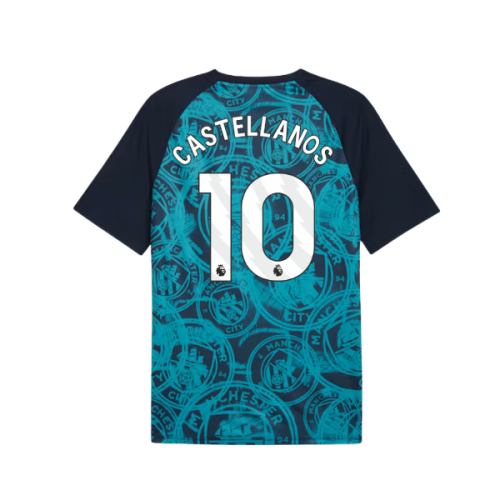 2026 Man City Warm Up Jersey (Deep Navy) (Castellanos 10)