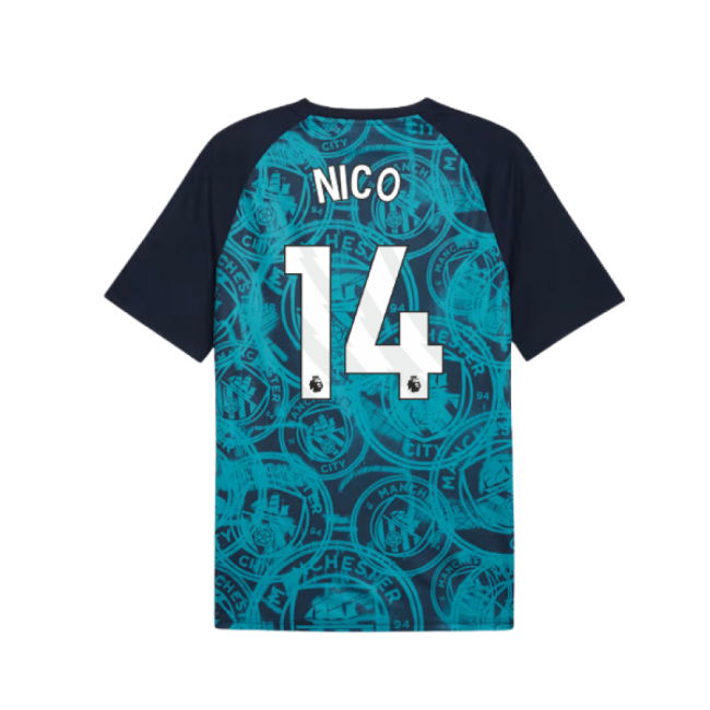 2026 Man City Warm Up Jersey (Deep Navy) (Nico 14)