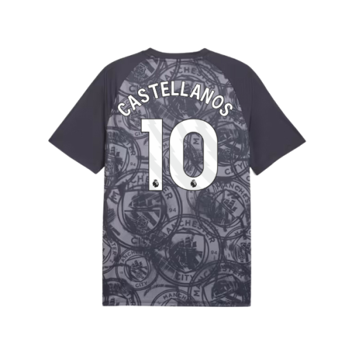 2026 Man City Warm Up Jersey (Gray) (Castellanos 10)