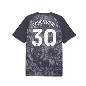 2026 Man City Warm Up Jersey (Gray) (Echeverri 30)