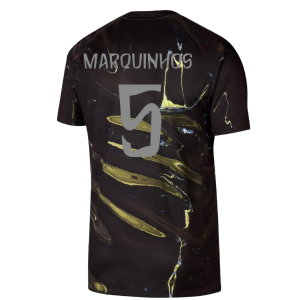 2026 PSG Jordan Stadium Night Edition Shirt (Black) (Marquinhos 5)