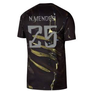 2026 PSG Jordan Stadium Night Edition Shirt (Black) (N.Mendes 25)