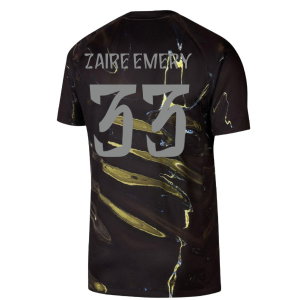 2026 PSG Jordan Stadium Night Edition Shirt (Black) (Zaire Emery 33)
