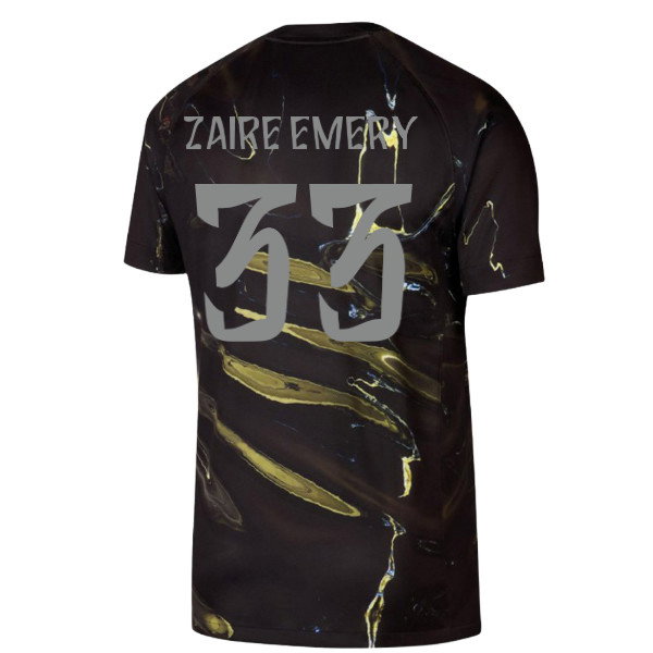 2026 PSG Jordan Stadium Night Edition Shirt (Black) (Zaire Emery 33)