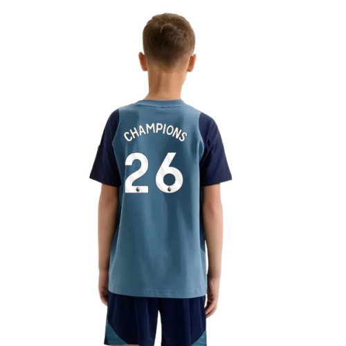 2025-2026 Arsenal Training Tee (Blanch Blue) - Kids (Champions 26)