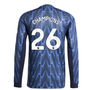 2025-2026 Arsenal Authentic Long Sleeve Away Shirt (Champions 26)