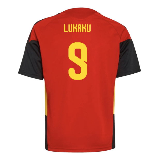 2026-2027 Belgium Training Jersey (Red) - Kids (Lukaku 9)