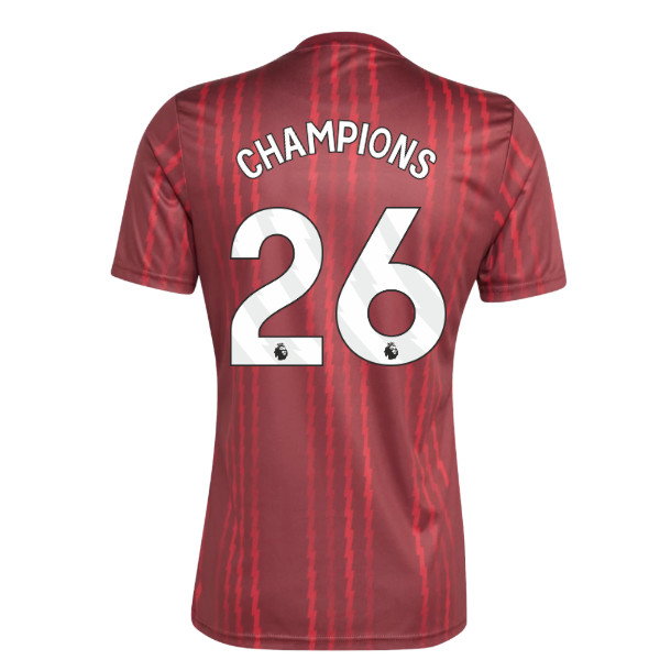 2025-2026 Arsenal Pre-Match Warm Up Shirt (Burgundy) (Champions 26)