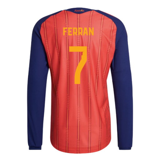 2026-2027 Spain Authentic Long Sleeve Home Shirt (Ferran 7)