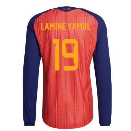 2026-2027 Spain Authentic Long Sleeve Home Shirt (Lamine Yamal 19)