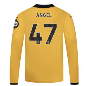 2025-2026 Wolves Long Sleeve Home Shirt - Kids (Angel 47)