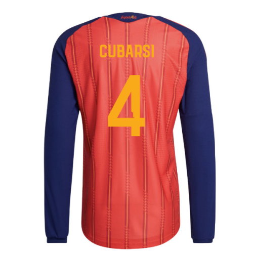 2026-2027 Spain Authentic Long Sleeve Home Shirt (Cubarsi 4)
