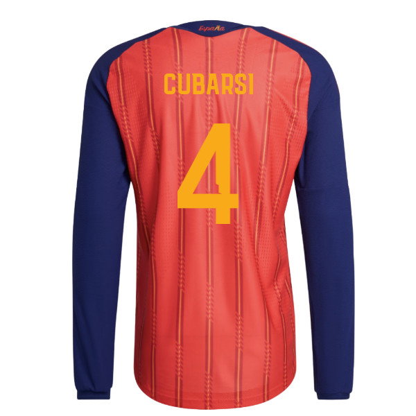 2026-2027 Spain Authentic Long Sleeve Home Shirt (Cubarsi 4)