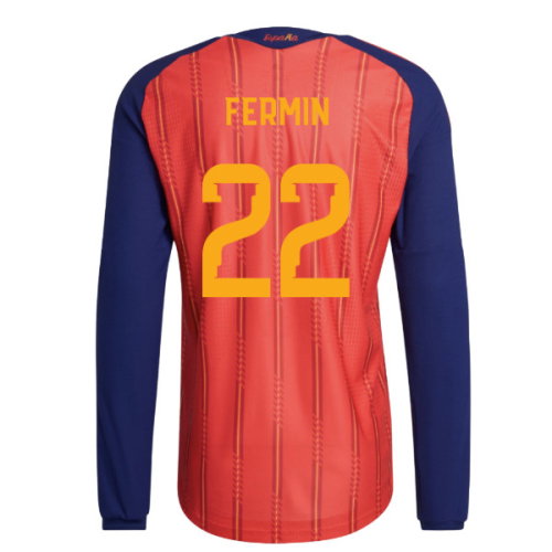 2026-2027 Spain Authentic Long Sleeve Home Shirt (Fermin 22)