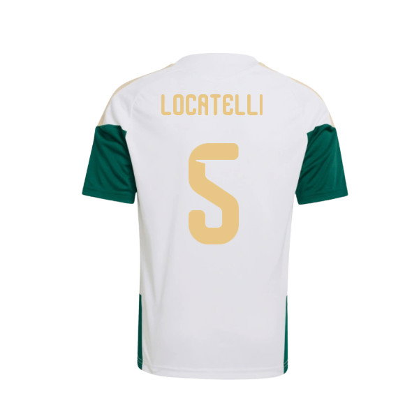 2026-2027 Italy Training Jersey (White) - Kids (Locatelli 5)