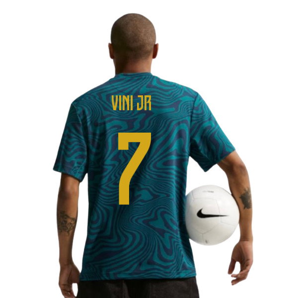 2026-2027 Brazil Primary Dri-Fit Shirt (Geode Teal) (Vini JR 7)