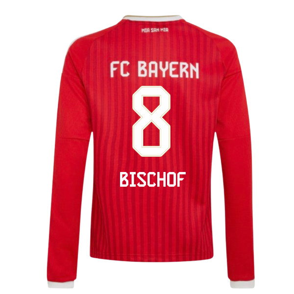 2026-2027 Bayern Munich Long Sleeve Home Shirt (Kids) (Bischof 8)