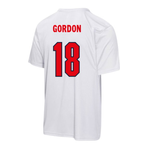England FIFA World Cup 2026 T-Shirt (White) - Kids (Gordon 18)