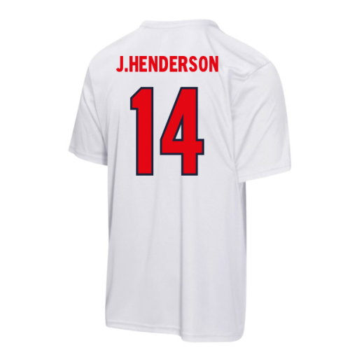 England FIFA World Cup 2026 T-Shirt (White) - Kids (J.Henderson 14)