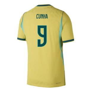 2026-2027 Brazil Authentic Aero-Fit Match Home Shirt (Cunha 9)
