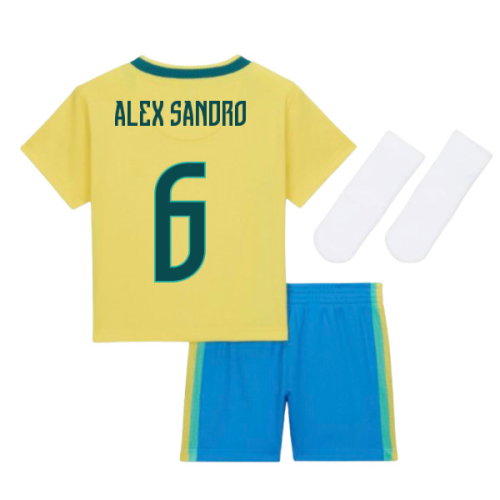 2026-2027 Brazil Home Baby Kit (Alex Sandro 6)
