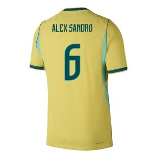 2026-2027 Brazil Authentic Aero-Fit Match Home Shirt (Alex Sandro 6)