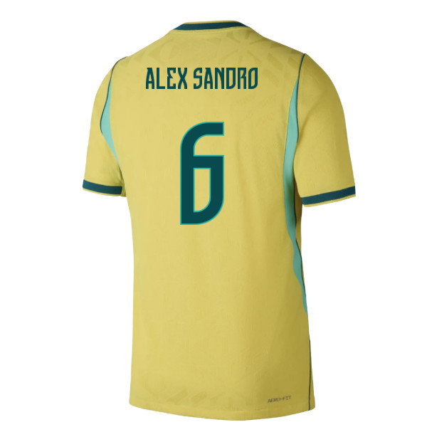 2026-2027 Brazil Authentic Aero-Fit Match Home Shirt (Alex Sandro 6)
