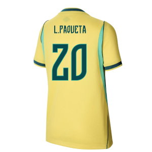 2026-2027 Brazil Home Shirt (Kids) (L.Paqueta 20)