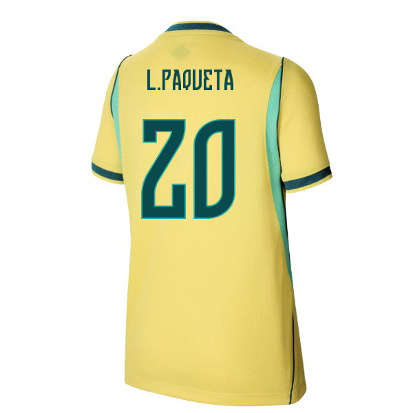 2026-2027 Brazil Home Shirt (Kids) (L.Paqueta 20)
