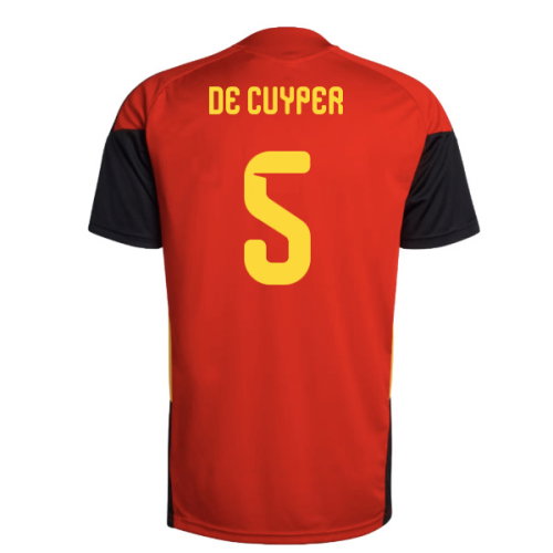 2026-2027 Belgium Training Jersey (Red) (De Cuyper 5)