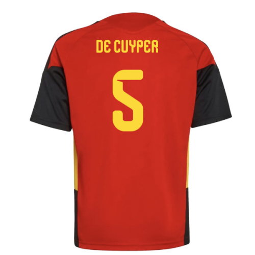 2026-2027 Belgium Training Jersey (Red) - Kids (De Cuyper 5)